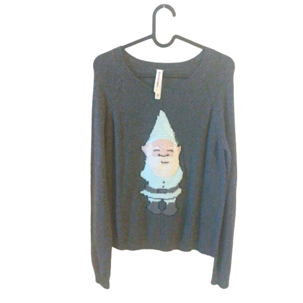 Gnome Soft Sweater Aeropostale Bethany Mota Holidays Crew Neck Long Sleeved S
